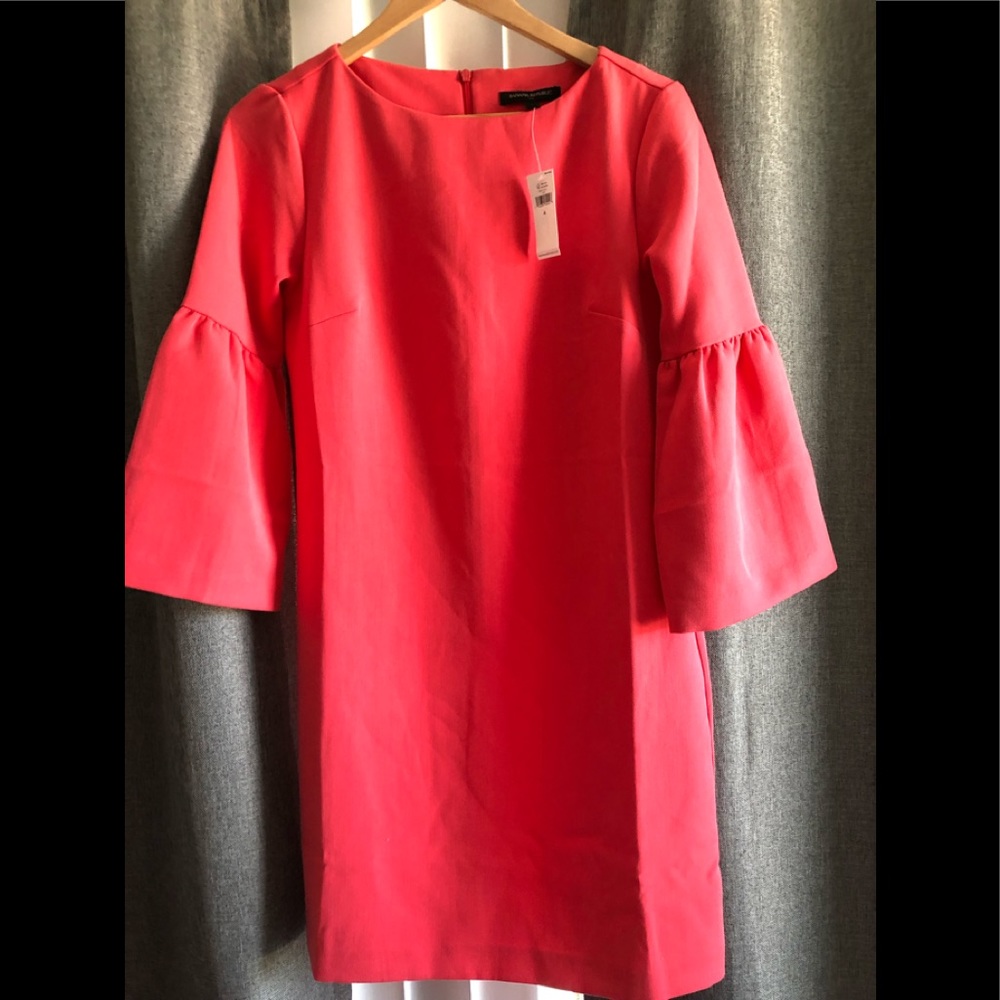 Banana Republic Pink Long Sleeve Mini Dress